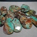 Turquoise and Rust Color Boulder Faceted Disc Pendant 50mm to 54mm