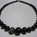 Rare Black Shiny Moonstone Spectral Graduating Round Beads Strand 6mm to 16mm