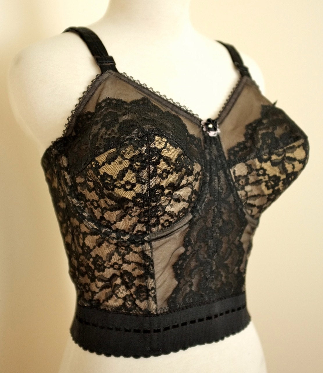 Vintage 1950s Goddess Longline Bullet Bra 36d Nwot