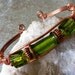 Apple Green Copper Wire-Wrapped Cuff