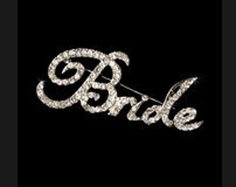 bride pin for DIY brooch bouquet DIY wedding or cursive bride brooch supply for brooch bouquet or wedding bouquet or bridal bouquet or pin