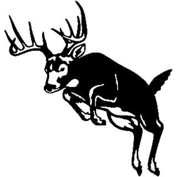 Items similar to Whitetail deer running - wall or car decal on Etsy