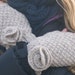 fingerless gloves, Handwarmers, flower, rose, pure wool