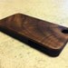 IPHONE 4 and 4s CASE , real wood rich polished EXOTIC black walnut back ,sharp looking black edge