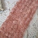 3D Soybean Pink Chiffon Rose Lace Trim Grenadine Mesh 6 Rows Trim Alterations DIY Fabric Crafts Supplies 4.3'' Wide 1 Yard