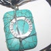 Turquoise stone COURAGE inspirational pendant