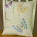 No.5 Decorative Pillow, Vintage Linen Embroidered Butterflies