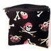 Pirate change purse black pirate zipper pouch skull