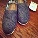 Custom Hand-Painted Toms in Black and Olive