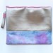 SALE - Mini Hand Dyed Purple Tones and Metallic Pewter Clutch Bag