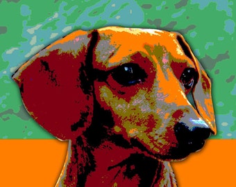 Custom Pet Portrait Pop Art - 13 x 19"