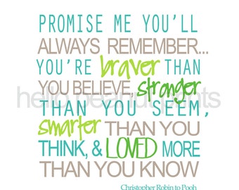 8 x 10 Nursery Print - Baby Art, Children Decor, Baby Shower Gift (Promise me)