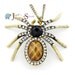 Gorgeous Gold-tone Crystal Spider Pendant NECKLACE