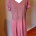 Vintage Early 1940s Sparkling Lace Bodice Dress - L