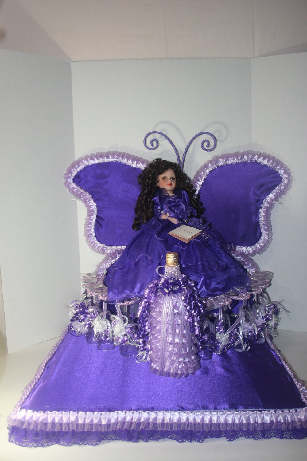 Quinceanera butterfly purple centerpiece by ...