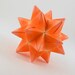 CLEARANCE - Orange Star Decoration, Christmas Ornament, Origami Star, Paper Ornament, Orange Star Ornament, Origami Ornament