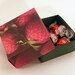 Set of 5 Gift Boxes, Party Favor Box, Origami Box, Handmade Box, Strawberries