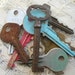 Vintage keys for crafts jewelry,rusty,distressed,patina,destash