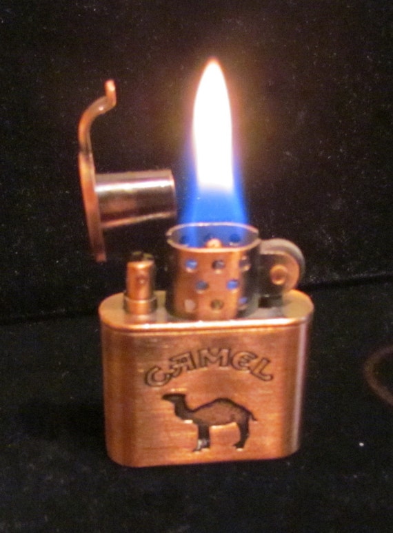 Vintage Camel Lift Arm Lighter Cigarette Lighter Copper