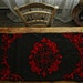 RESERVED FOR SEYMOUR Large Pillow Case, Hand Embroidered with 100% Organic Wool, Vintage Black Burlap Pillow Case