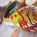 OPENING SALE Small Enamel Cloisonne Tropical fish Trinket Jewlery Box