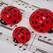3 Little Ladybugs Ceramic Hand Crafted Graduated Figurines