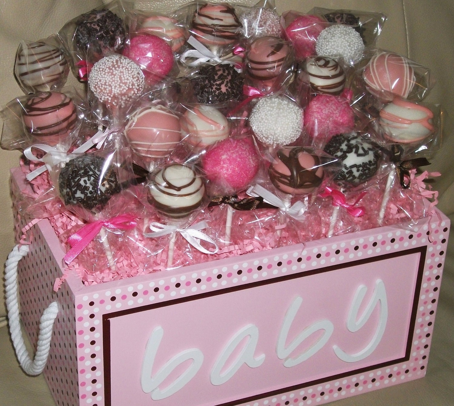 Girl Baby Shower Cakes Pops - Party XYZ