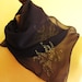 Navy blue sheer silk chiffon scarf 1950s