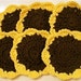 Crocheted Sunflower Coasters - Set of 6