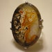 HUGE Vintage Sterling Dendritic Picture Quartz Ring sz 7