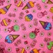 Pink Cupcake Candy Ice Cream Cone Japanese Cotton Fabric Last One..