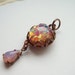 Simple Glass Opal Pendant for Stringing, Imitation Opal Harlequin Purple Multicolor