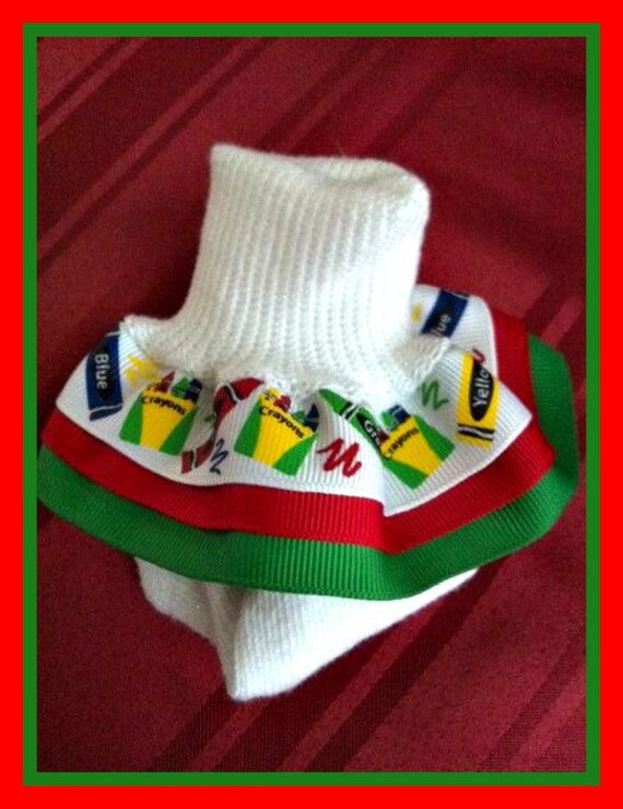 Girls double Ruffle Socks by AngelBaileyTutus on Etsy