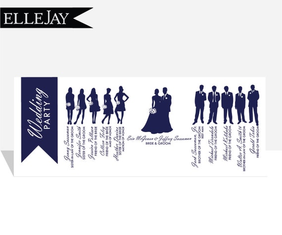 Silhouette Wedding Program