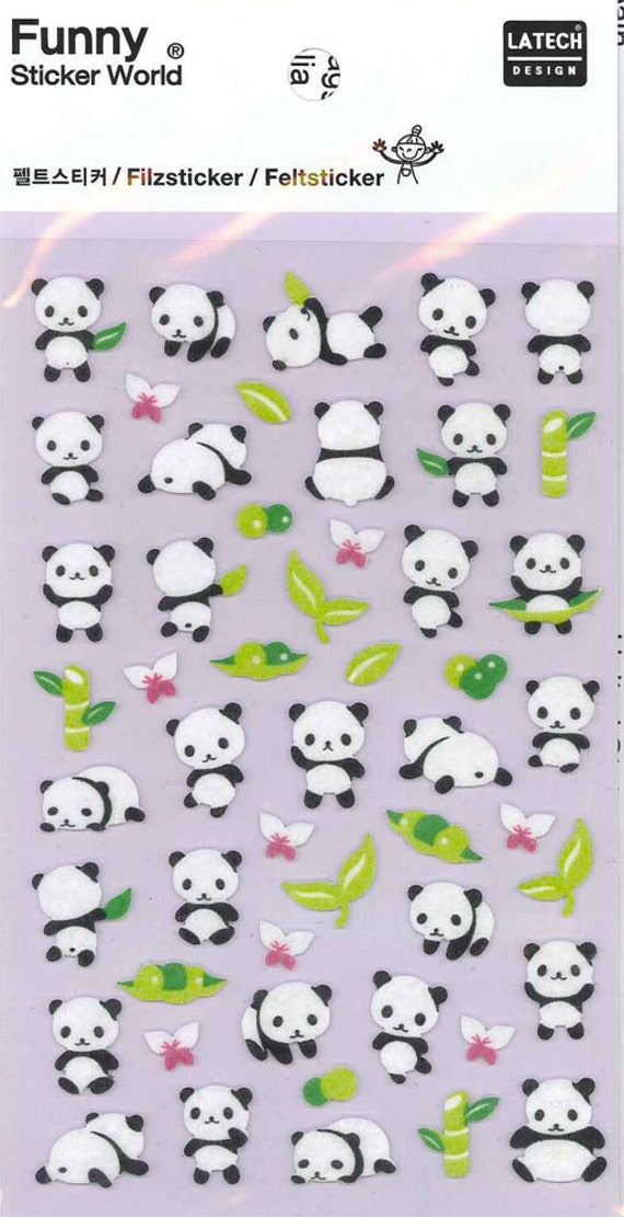 korean scrapbook die cut felt stickers cute black and white