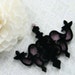 Acrylic Charm, Elegant Chandelier, Black, 1pc (CHAC23003)
