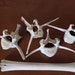 Deer bones. Four vertebrae and leg bone. Curiosities.