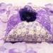 Pincushion purple with white daisies and butterflies-Pin cushion-sewing project