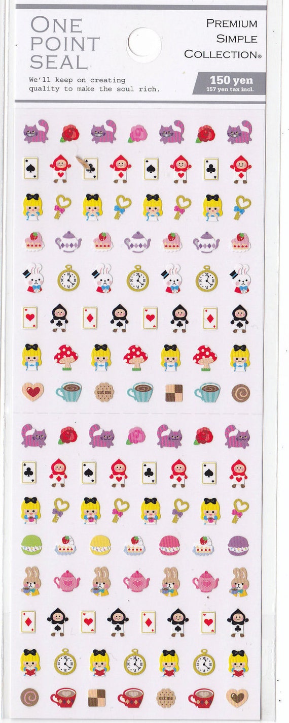 kawaii japan sticker sheet assort one point seal mini point