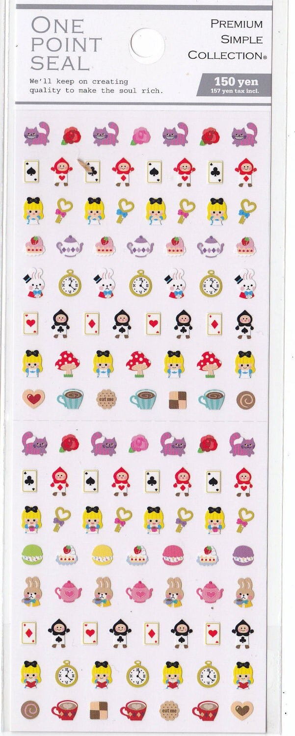 kawaii japan sticker sheet assort one point seal mini point