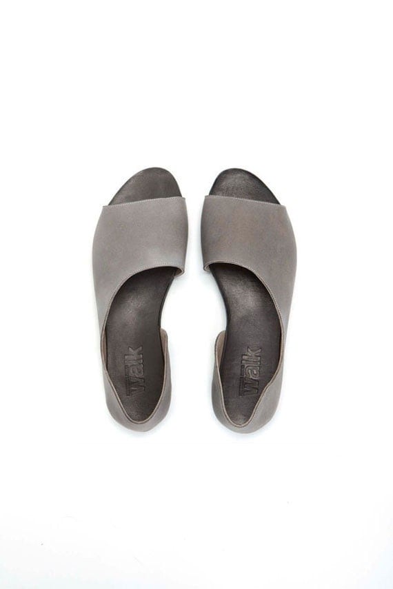 SALE 30 Grey Open toe women shoes