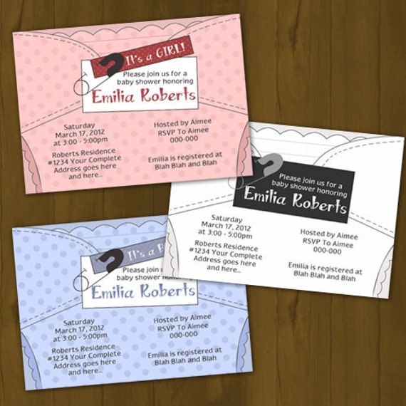 Diaper Baby Shower Invitation - Cloth Diaper with Pin Baby Shower ... Diaper Baby Shower Invitation - Cloth Diaper with Pin Baby Shower ...