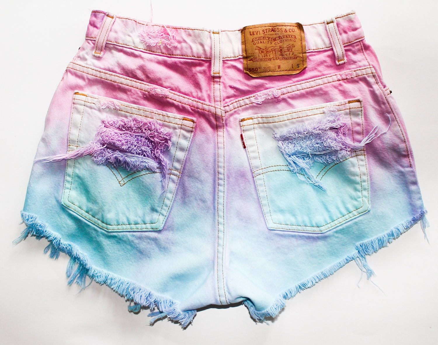 pink blue purple tie dye / Levi's vintage denim / by todyefordenim