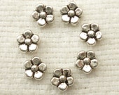 Silver-tone Forget-me-not Flower Spacer Bead (20) - SF12