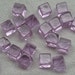 Lavender Transparent cube beads (10)