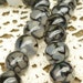 8mm Black and White Dragon Vein Agate Round Beads (10)
