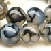 10mm Black and White Dragon Vein Agate Round Beads (8)