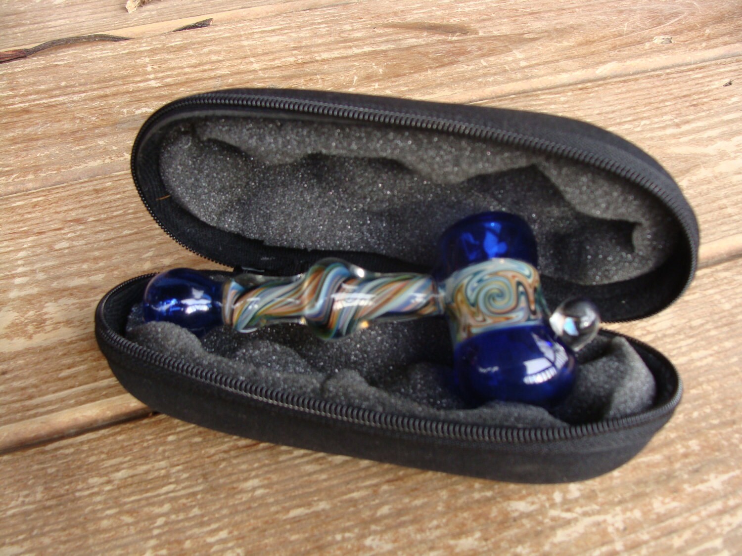 5 Piece Hammer Glass Pipe with case