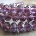 Purple Faceted Rondelle Crystals, Beads, 8x6mm, 8" Strand