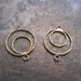 10 Gold Plated Steel Double Hoop Drops, 18mm Outside Hoop, 12mm Inside Hoop
